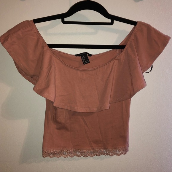 Forever 21 Tops - Forever 21 off the shoulder flounce top